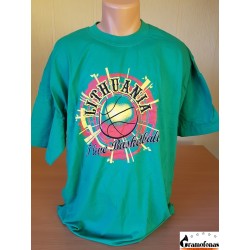 Marškinėliai "I love basketball" (Žali)