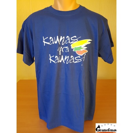 Marškinėliai "Kaunas yra Kaunas LT" (Mėlyni)